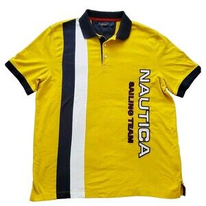 NAUTICA Mens Shirt Large Lil Yachty Collection Sailing Team Limited Edition Polo